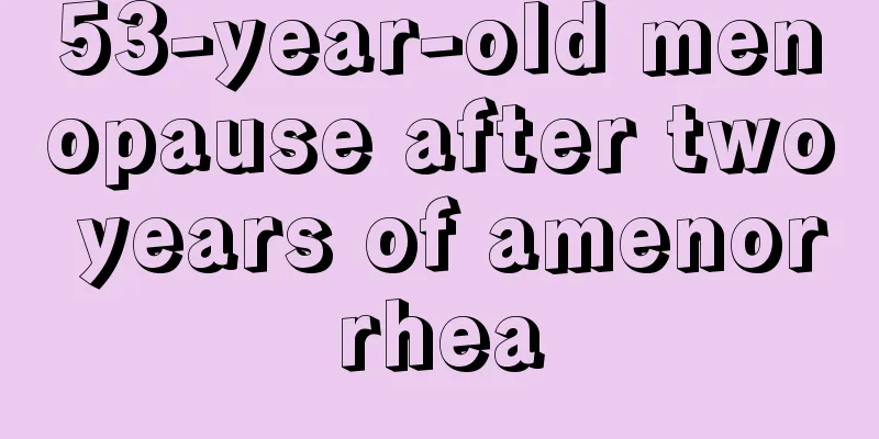 53-year-old menopause after two years of amenorrhea