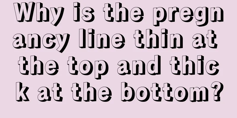 Why is the pregnancy line thin at the top and thick at the bottom?