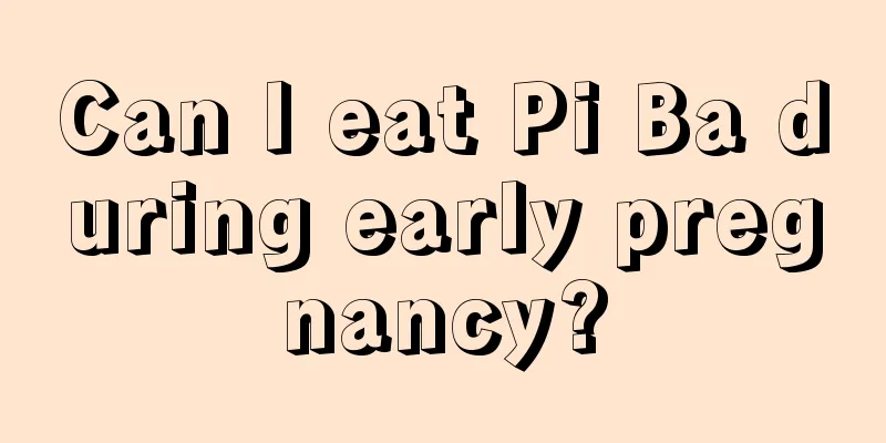 Can I eat Pi Ba during early pregnancy?