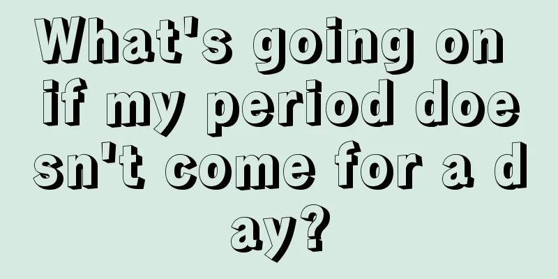 What's going on if my period doesn't come for a day?