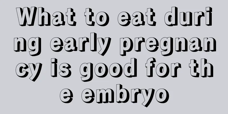 What to eat during early pregnancy is good for the embryo