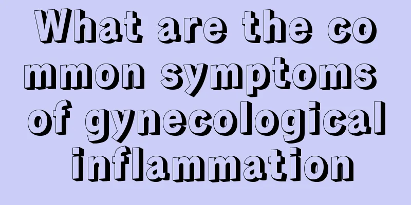 What are the common symptoms of gynecological inflammation