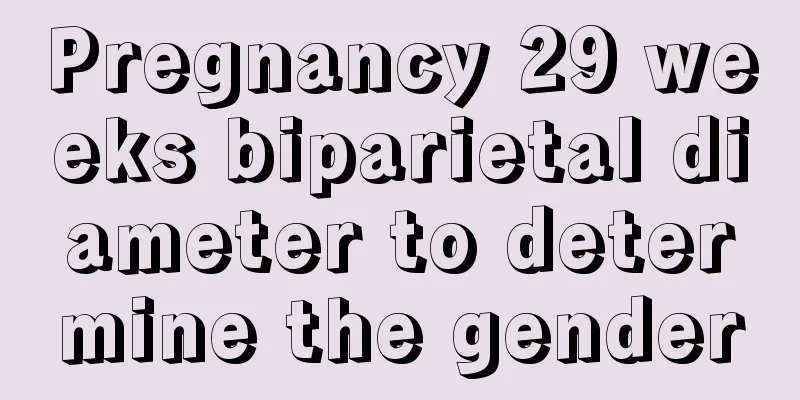 Pregnancy 29 weeks biparietal diameter to determine the gender