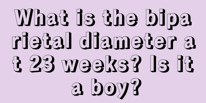 What is the biparietal diameter at 23 weeks? Is it a boy?