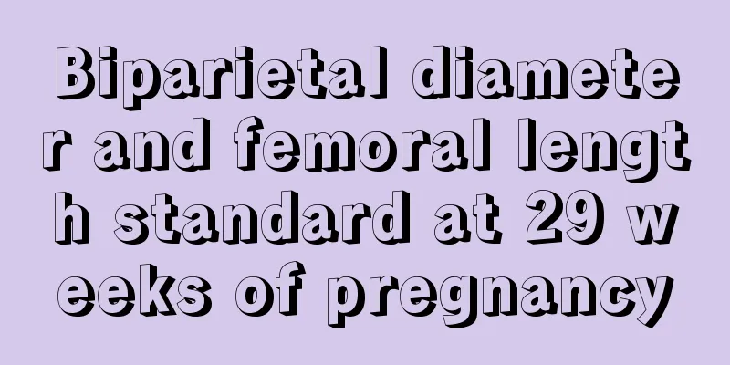 Biparietal diameter and femoral length standard at 29 weeks of pregnancy