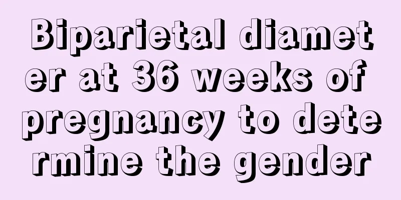 Biparietal diameter at 36 weeks of pregnancy to determine the gender