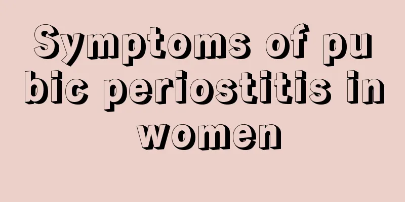 Symptoms of pubic periostitis in women