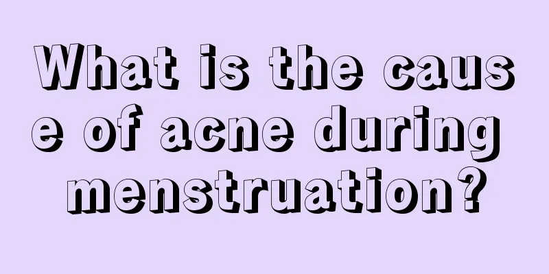 What is the cause of acne during menstruation?