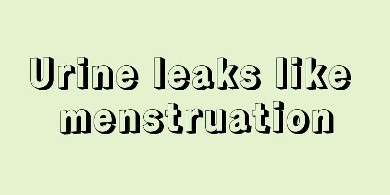 Urine leaks like menstruation