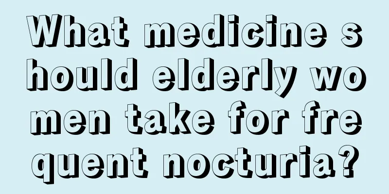 What medicine should elderly women take for frequent nocturia?