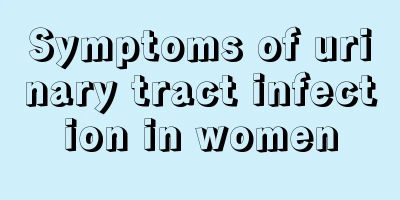 Symptoms of urinary tract infection in women