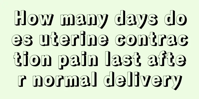 How many days does uterine contraction pain last after normal delivery