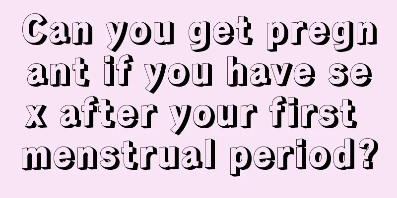 Can you get pregnant if you have sex after your first menstrual period?