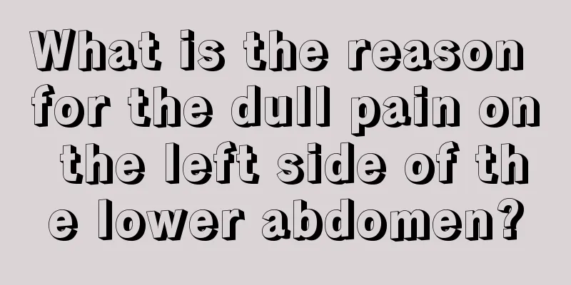 What is the reason for the dull pain on the left side of the lower abdomen?