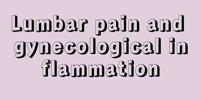 Lumbar pain and gynecological inflammation