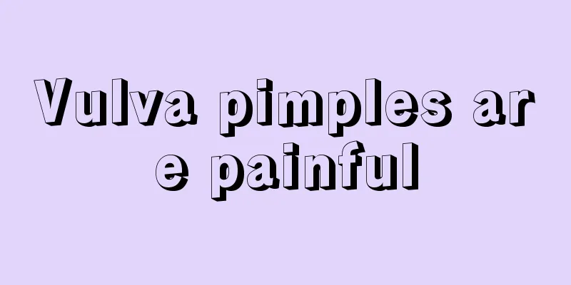 Vulva pimples are painful