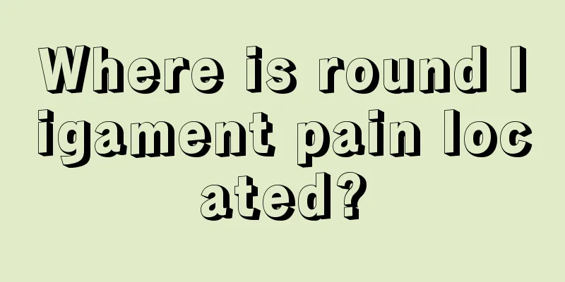 Where is round ligament pain located?