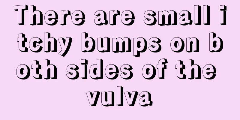 There are small itchy bumps on both sides of the vulva