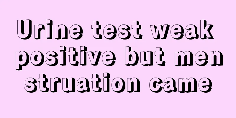 Urine test weak positive but menstruation came