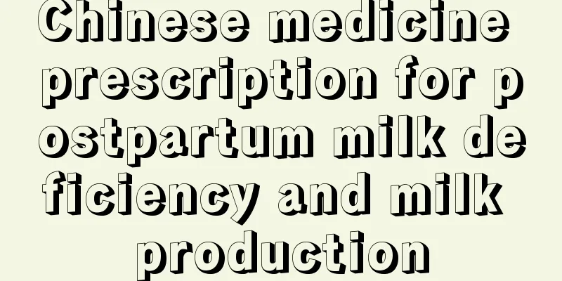 Chinese medicine prescription for postpartum milk deficiency and milk production