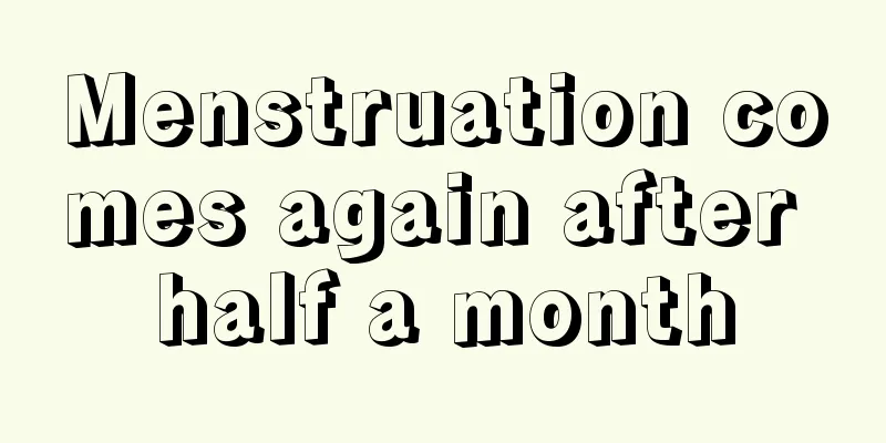 Menstruation comes again after half a month