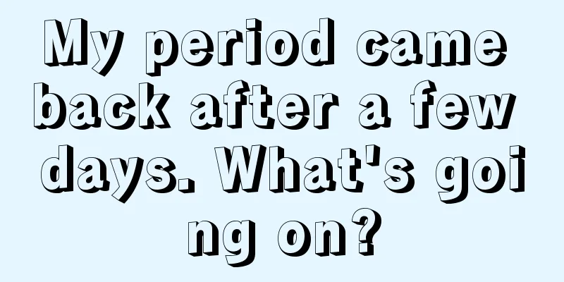 My period came back after a few days. What's going on?