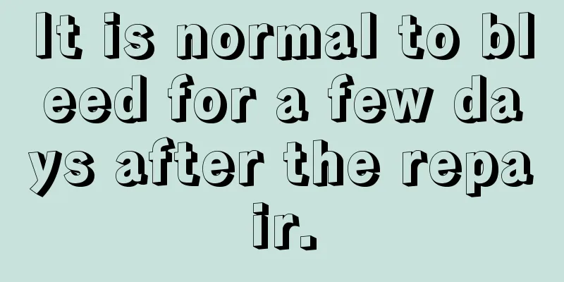 It is normal to bleed for a few days after the repair.