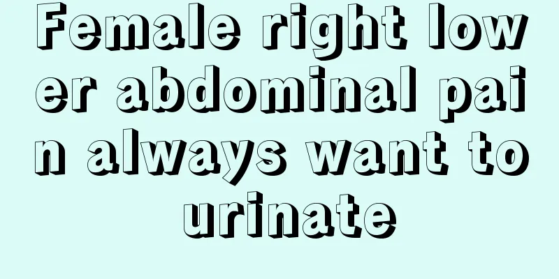 Female right lower abdominal pain always want to urinate