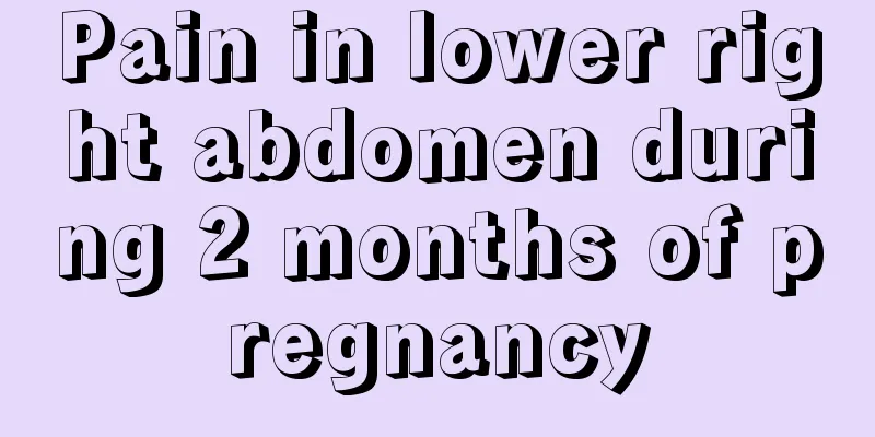 Pain in lower right abdomen during 2 months of pregnancy