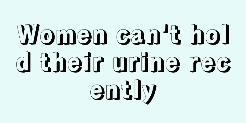 Women can't hold their urine recently