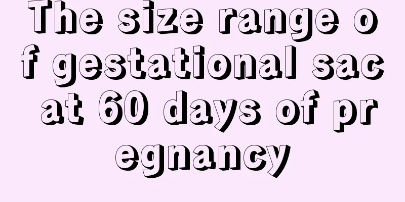 The size range of gestational sac at 60 days of pregnancy