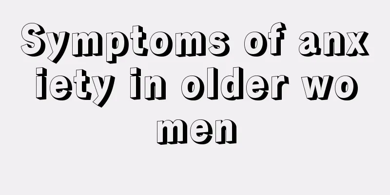 Symptoms of anxiety in older women