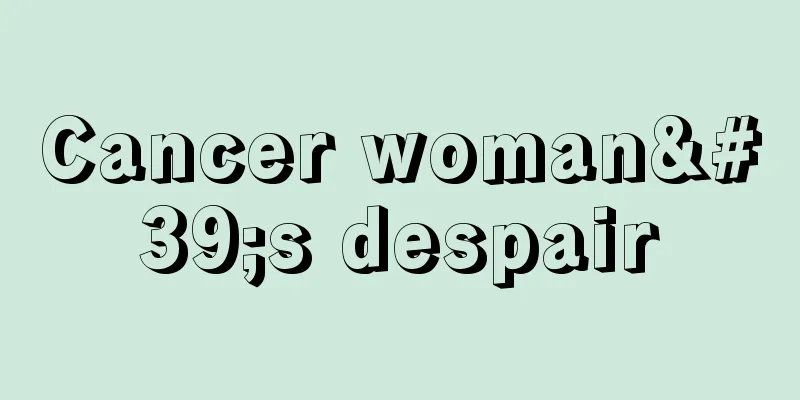 Cancer woman's despair