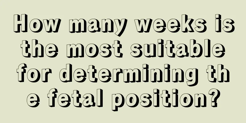 How many weeks is the most suitable for determining the fetal position?