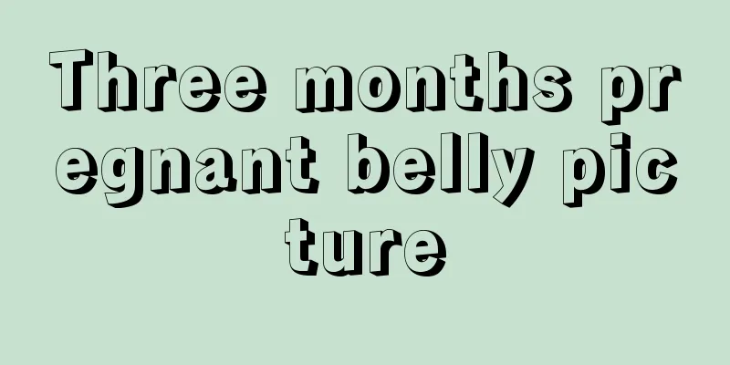 Three months pregnant belly picture