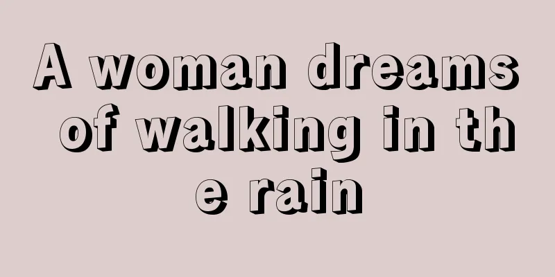 A woman dreams of walking in the rain