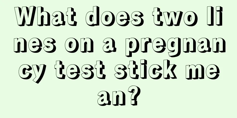 What does two lines on a pregnancy test stick mean?