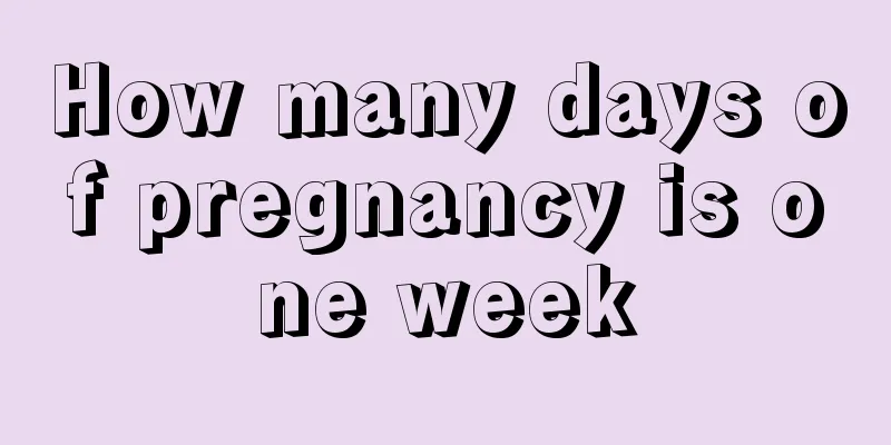 How many days of pregnancy is one week