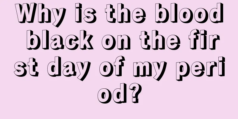 Why is the blood black on the first day of my period?