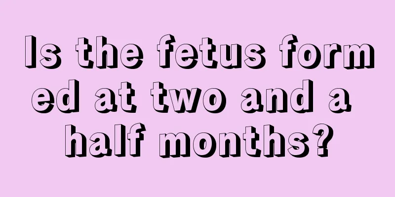 Is the fetus formed at two and a half months?