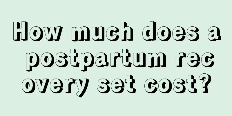 How much does a postpartum recovery set cost?