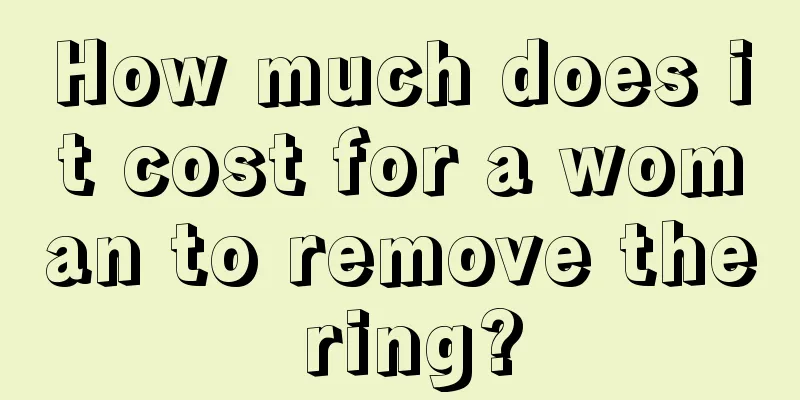 How much does it cost for a woman to remove the ring?