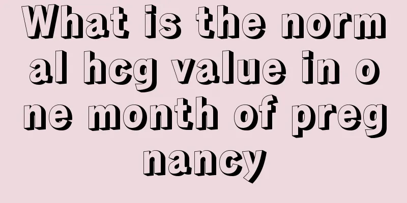 What is the normal hcg value in one month of pregnancy