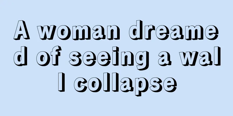 A woman dreamed of seeing a wall collapse