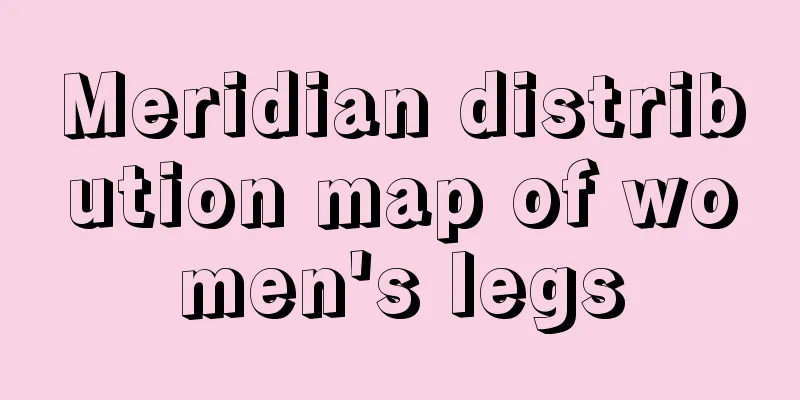 Meridian distribution map of women's legs