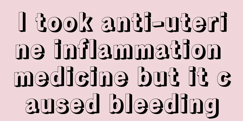 I took anti-uterine inflammation medicine but it caused bleeding