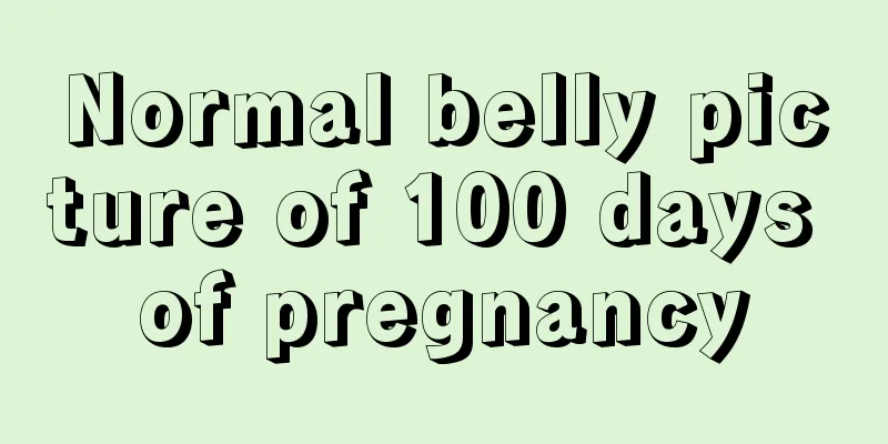 Normal belly picture of 100 days of pregnancy