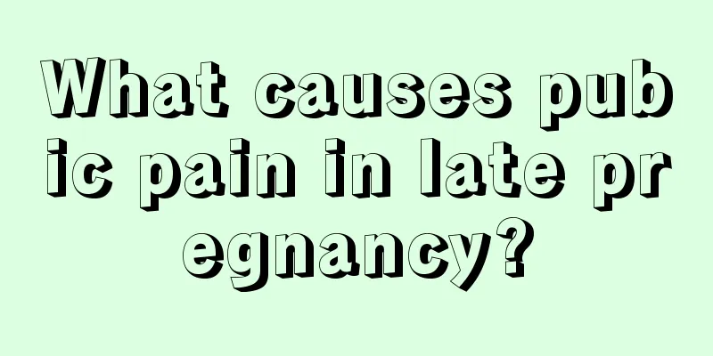 What causes pubic pain in late pregnancy?