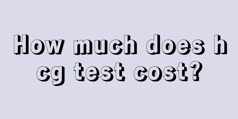 How much does hcg test cost?