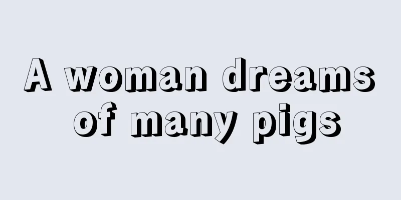 A woman dreams of many pigs